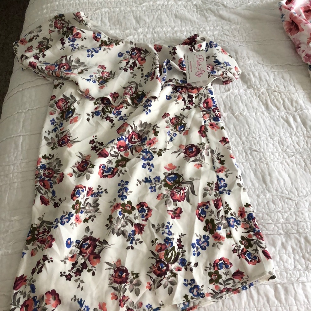 WOMENS PINK LILY BOUTIQUE ONE SHOULDER DRESS